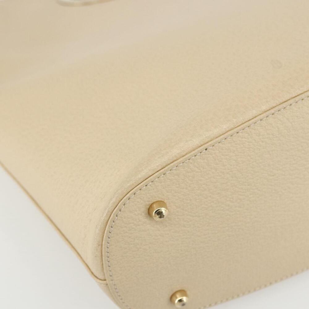 GUCCI Hand Bag Leather Beige Gold 000 1013 0556 Auth 151437 - Picture 14 of 16